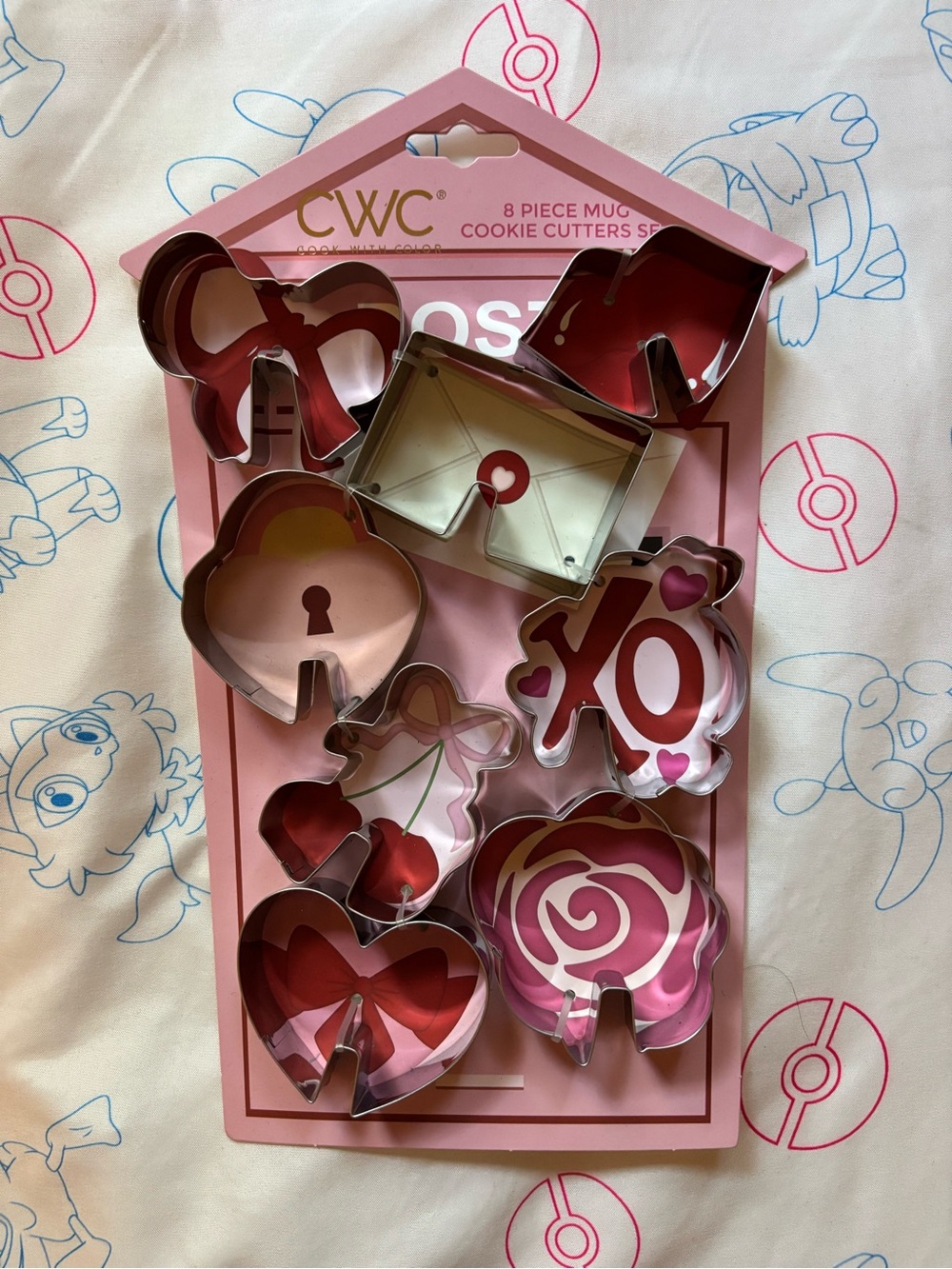 Pink Valentine Cookie Cutter Set - 8 Piece